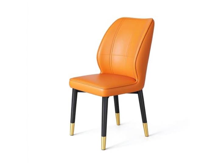 Urban Modern Esszimmerstuhl, Frühstücksstuhl aus Kunstleder Hergestellt for Frühstücksecken und Esstische: PU-Polsterung, durchbiegefester Schaumstoff mit hoher Dichte(Orange,1ps)