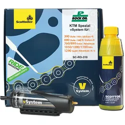 Scottoiler - KTM Spezial Kits, Scottoiler Kit: vSystem (Unterdruck), Scottoiler Modell: KTM Duke 390 - 890 & Adventure