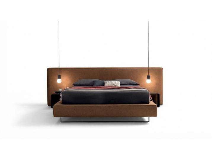 Xlmoebel Polsterbett Luxus Doppelbett aus Stoff für elegantes Schlafzimmerdesign (Polsterbett, Luxus Doppelbett), Made in Europa