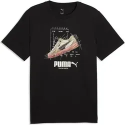 Puma Herren Freizeit / Mode Sommer GJ T-Shirts / Tanks T-Shirts/Tanks ku.Arm He/Uni GRAPHICS Sneaker Tee, Größe S in Schwarz Schwarz