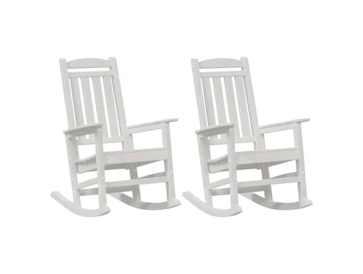 Favemtsl 2er Set Garten Schaukelstuhl Weiß 92x70x108 cm Polyethylen Formschöne Terrassen-Schaukelstühle für entspannte Stunden im Garten, auf dem Balkon oder der Veranda.
