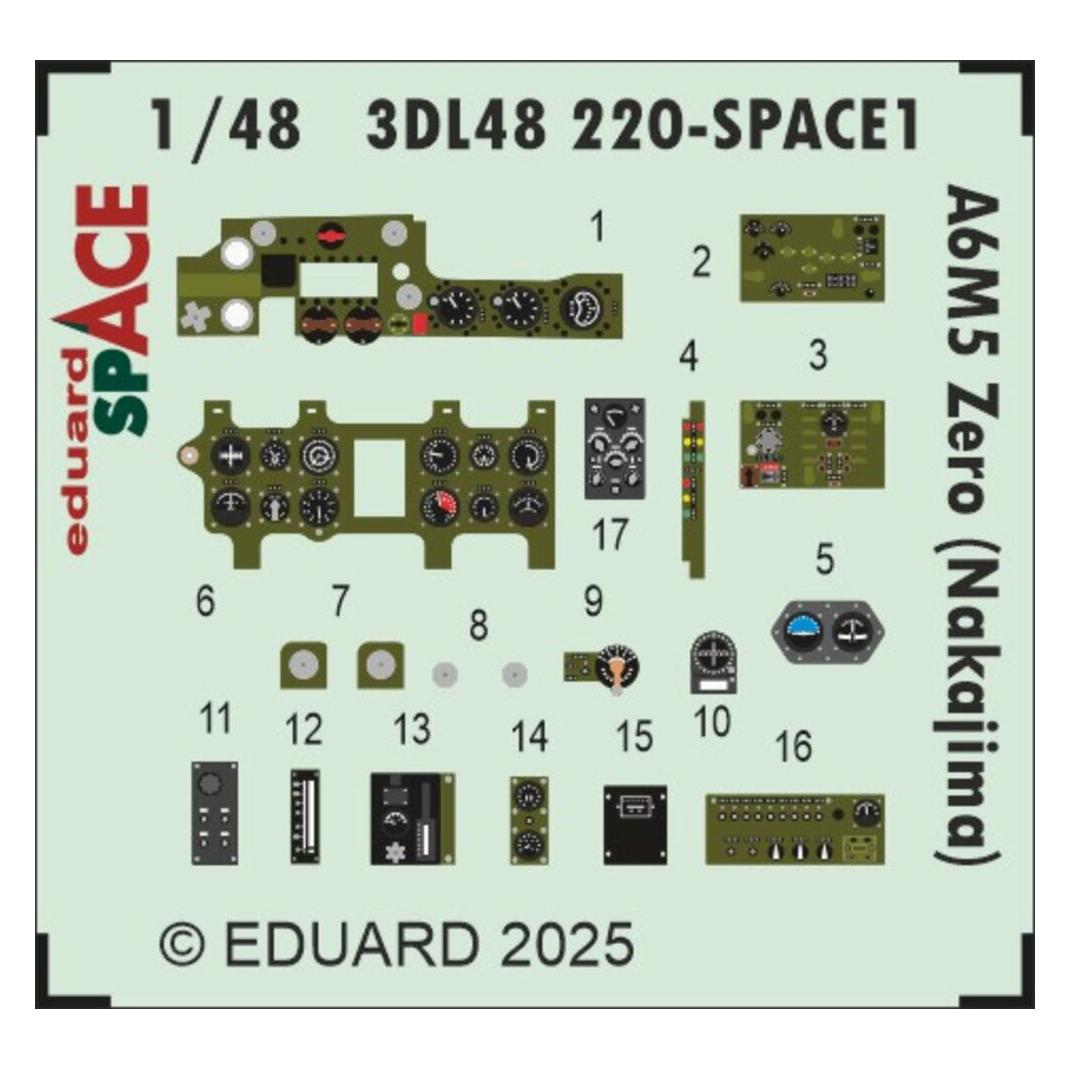 Eduard A6M5 Zero (Nakajima) SPACE (3DL48220)
