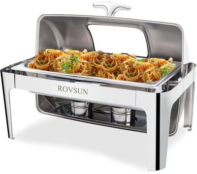 1 Set / 2 Set 9 Quarts Stainless Steel Rectangle Chafing Dish