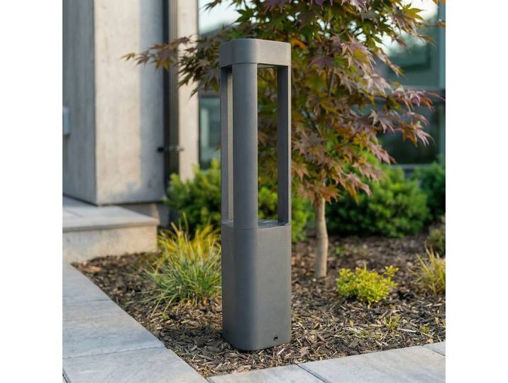 Bornes lumineuses LED Pirron, anthracite, 50 cm, IP54 - Lucande - Terrasse - Moderne - Métal - À ampoule unique