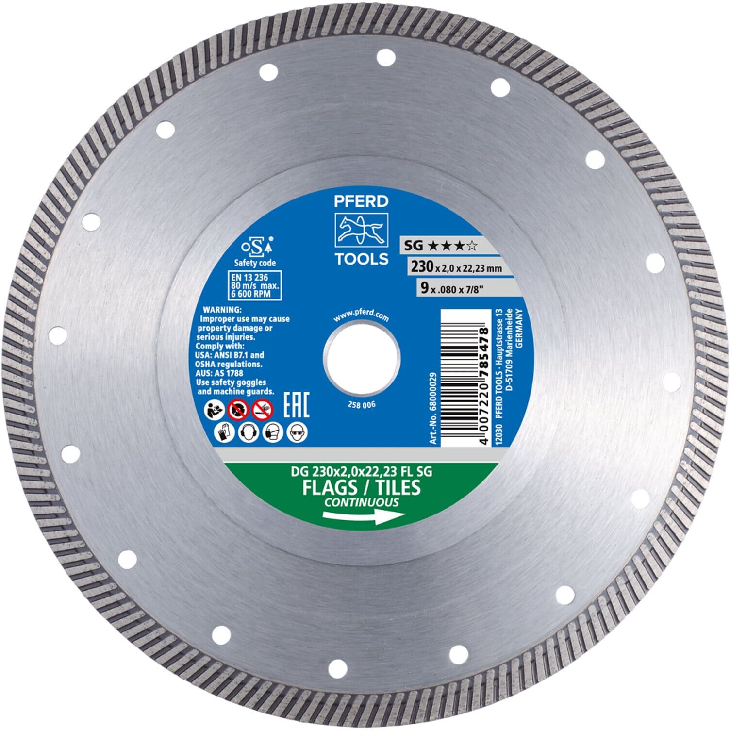 PFERD Diamond tools for construction industry DG 150x1,6x22,23 FL SG (68000027)