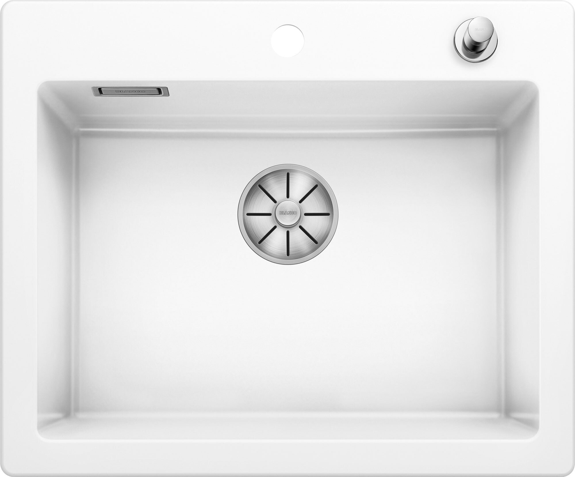 BLANCO PALONA 6 Einbauspüle / Keramik / kristallweiß glänzend / Excenter
