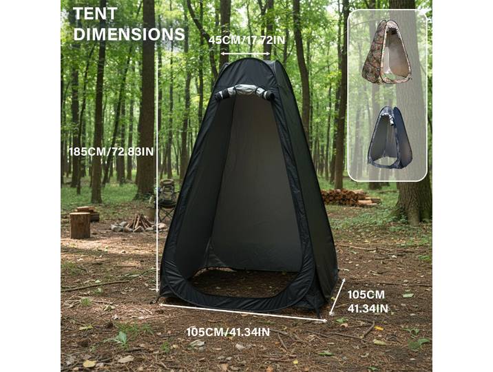 Tente pop-up légère pour 1 personne, abri de douche extérieur, tente pliable et portable pour voyage et camping