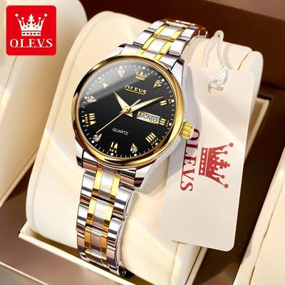 Uplift Essentials Diamond Dial Luxury Calendar Watch silver