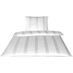 Elegante Jacquard-Satin Bettwäsche »Metropolis« Weiß 2058-00  – erhältlich in 12 Größen