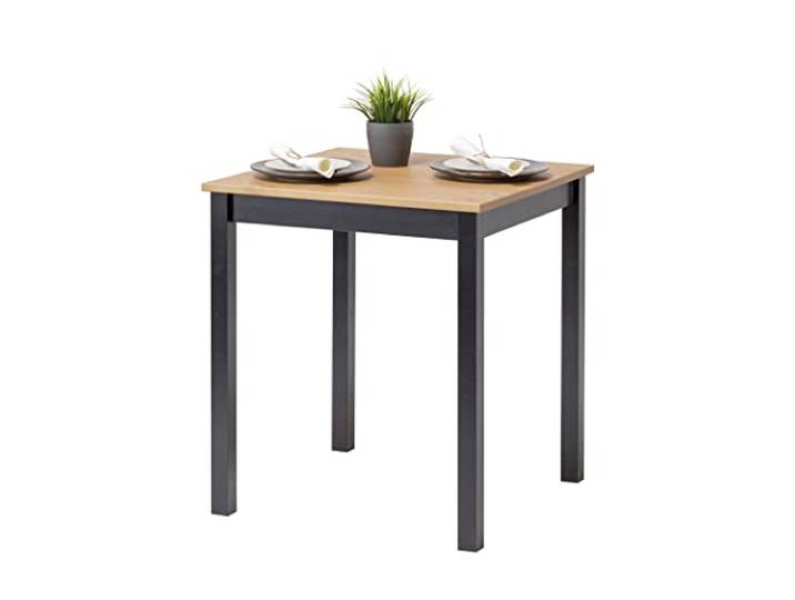 Hagge Home Esstisch Holz 70x70 - Esszimmertisch, Küchentisch, Holztisch für Esszimmer - Dining Table, Kitchen Table - Kleiner Esstisch Schwarz Braun