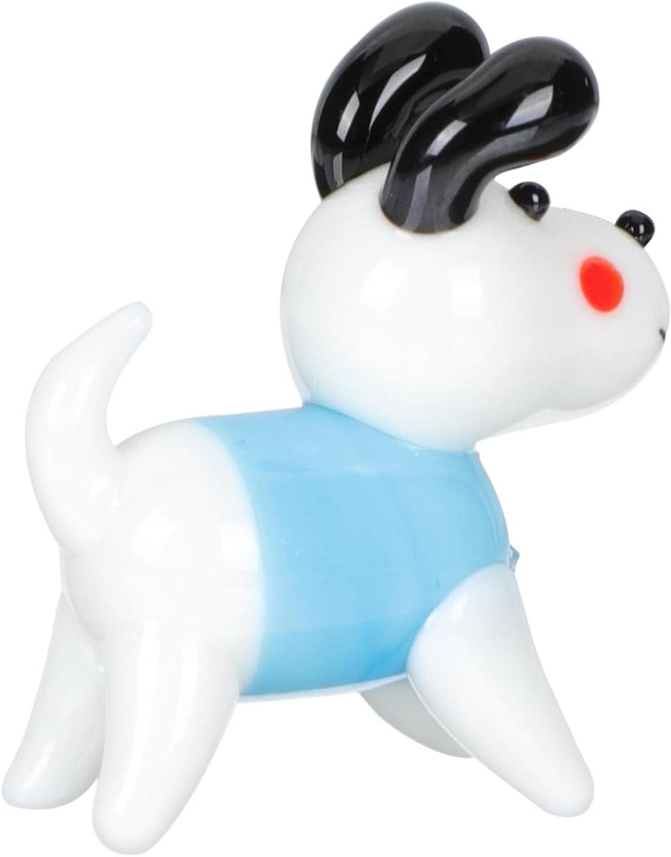 BESPORTBLE Glazen Puppy Beeldje - Miniatuur Hond Sculptuur als Tafeldecoratie