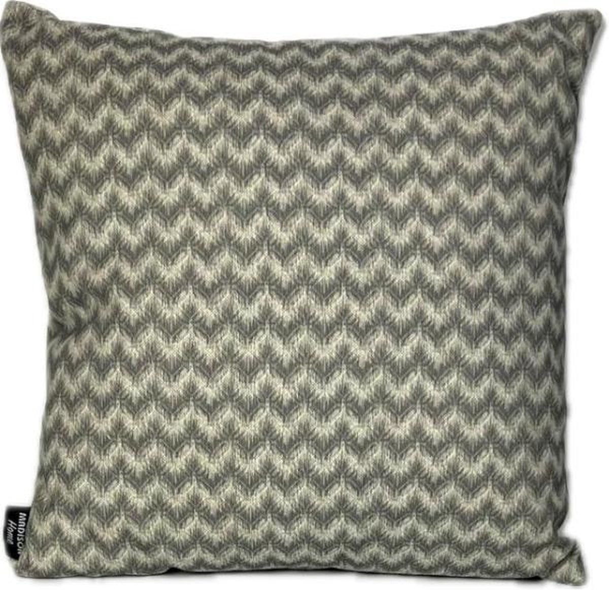 Madison sierkussen Zigzag grijs 45 x 45 cm