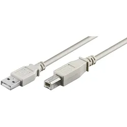 USB 2.0 Hi-Speed Kabel A Stecker  B Stecker grau - Länge: 5,00 m