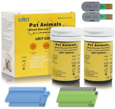 Uplift Picks Pet Glucose Monitoring Kit Blood Sugar Monitor For Dogs And Cats With Pain Free Testing test Strip (50 Pcs)