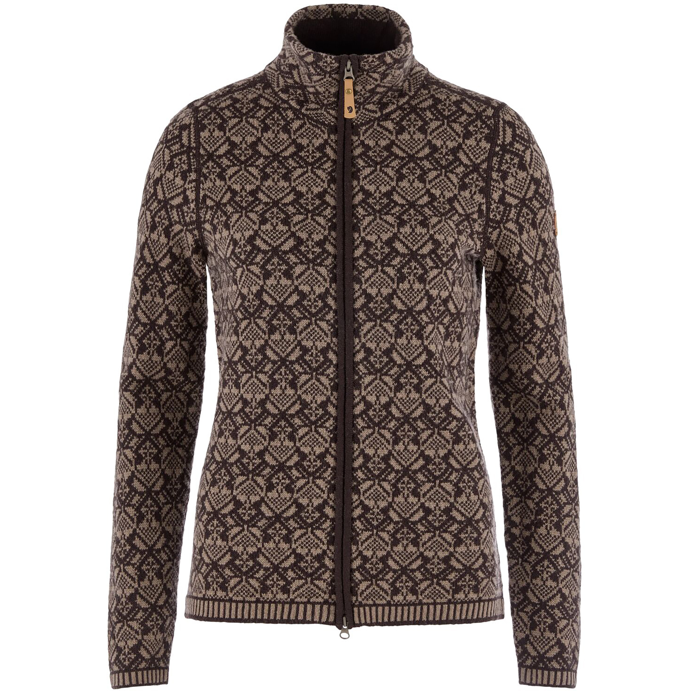 Fjällräven Snow Cardigan Damen Freizeitjacke, Parkas braun Größe S Trekking Geruchsneutralisierend