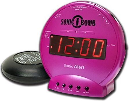 Geemarc Sonic Bomb Wekker met Vibratie - Roze