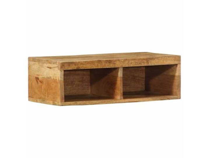 HKQWPBF TV-Wandschrank 60x30x19 cm Raues Mangoholz Wandmontage, Platzsparend, Feuchtes Tuch Reinigung, Mangoholz Maserung, Multimedia Aufbewahrung