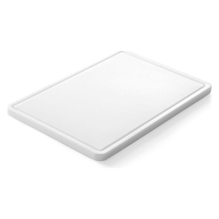 Hendi Universal-Schneidbrett mit Rille,, Weiss, 355x250x(H)15mm (41884500)