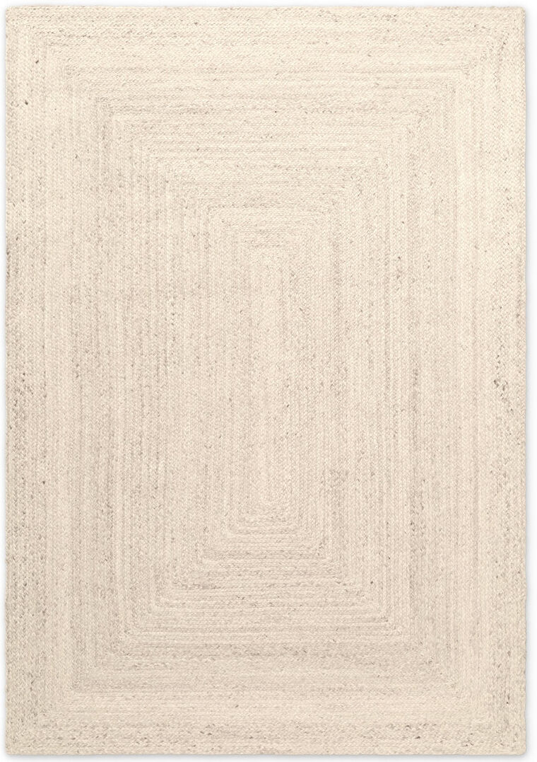 Hanse Home Juno - Jute Rug, Natural Rug for Living room, Bedroom, Diningeoom White Rectangle 160 x 230 cm