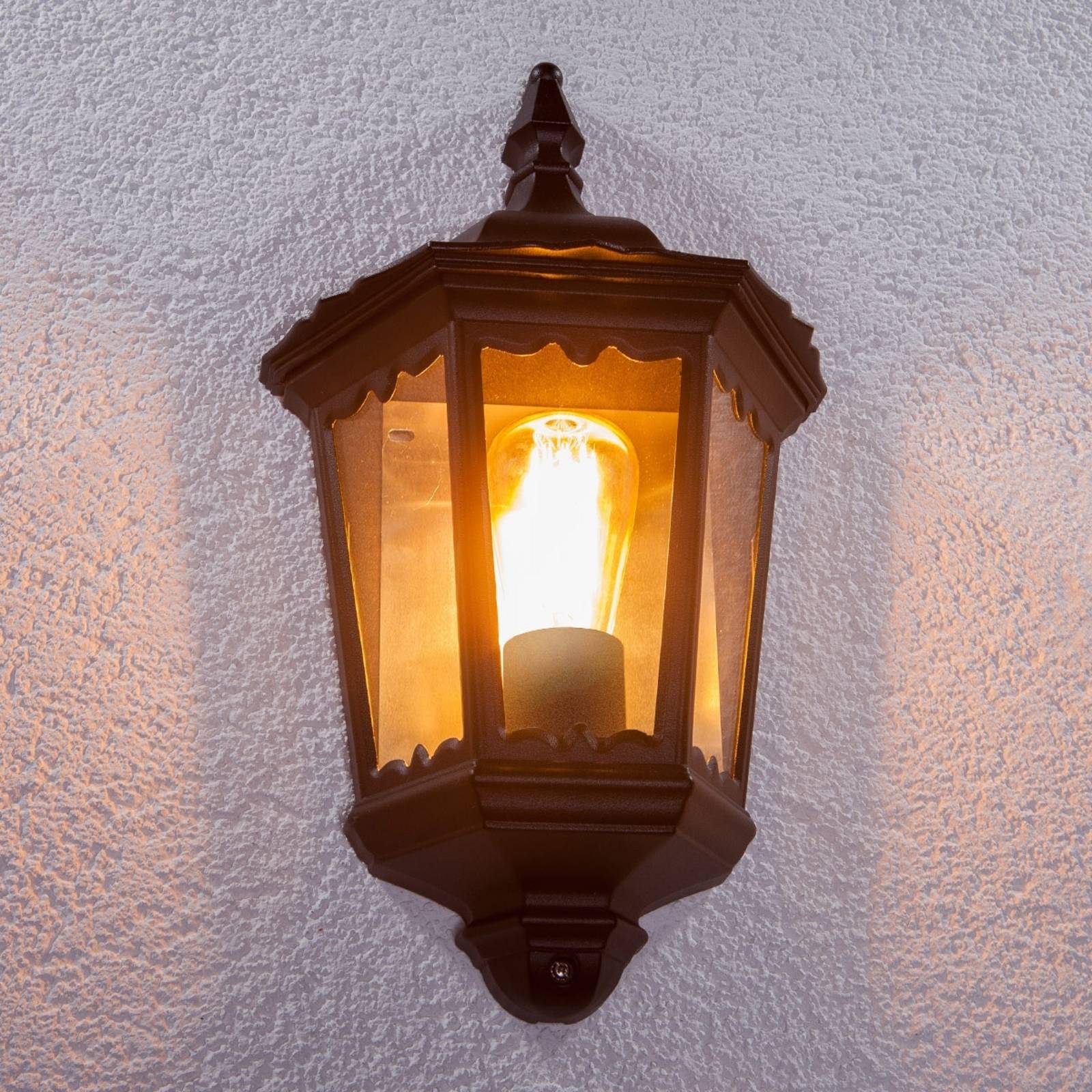 Outdoor Wall Light LIEVA Lindby, Black, Aluminium, Antique, Outdoor Wall Light