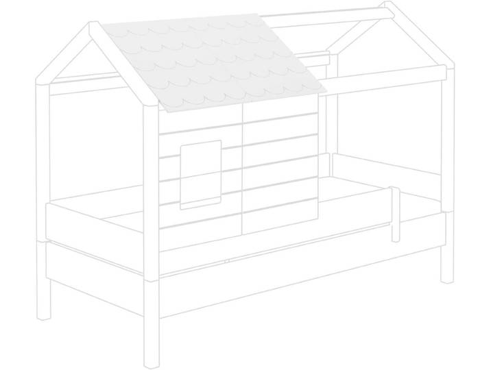 Spielbett-Dachelement PAIDI TINY HOUSE , weiß (kreideweiß), B:0,49m L:0,65m, MDF, Dachpappen, individuell verstellbar, patentierter PAIDI-Sicherheitsverschluss