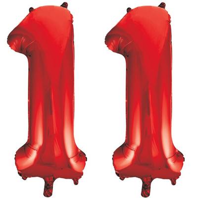 XL Folienballon rot Zahl 11