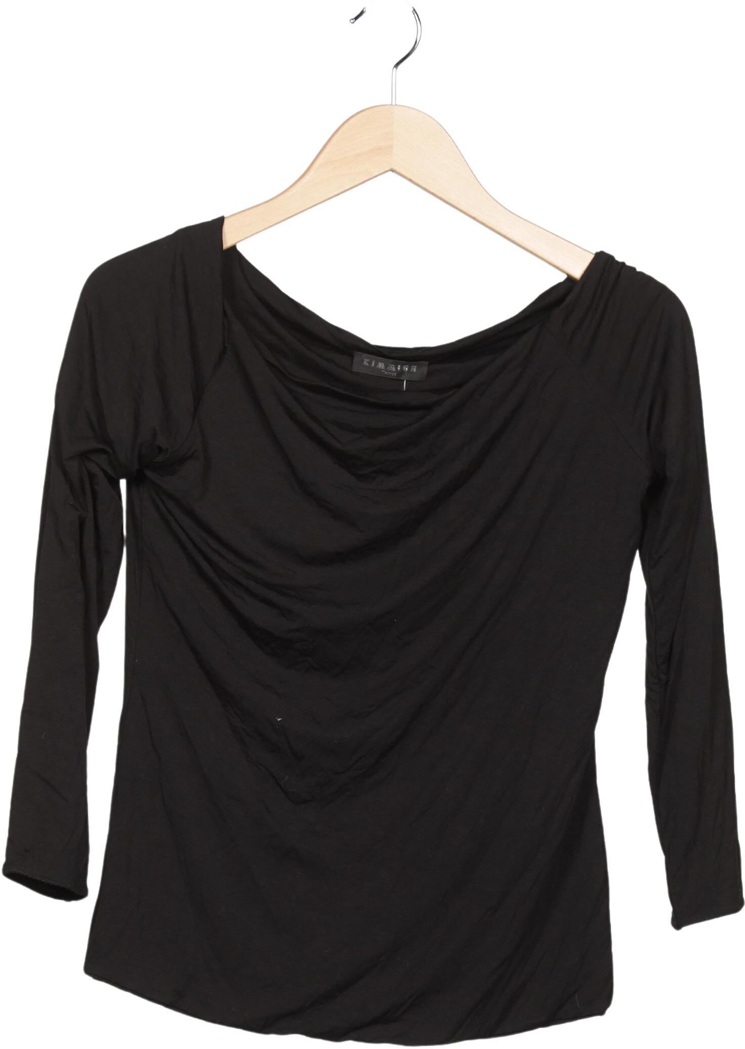 Kimmich Trikot Damen Langarmshirt, Schwarz, Gr. L, Elasthan / Viskose - Second Hand