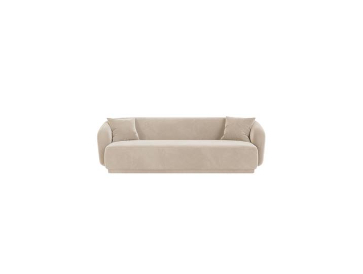 3-Sitzer Design Sofa Jane Samt Beige chosen by Bloomingloft