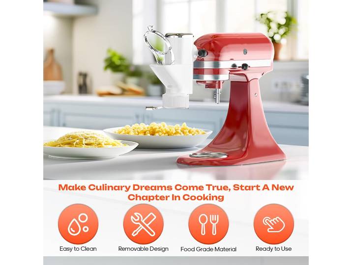 Accessoire de presse à pâtes gastronomiques pour mélangeurs sur socle KitchenAid Cuisinart, presse à pâtes pour KitchenAid avec 7 interchangeables