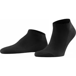FALKE Herren Socken - Family Sneaker, Anti-Slip-System, Baumwollmischung, Uni Schwarz / 47-50