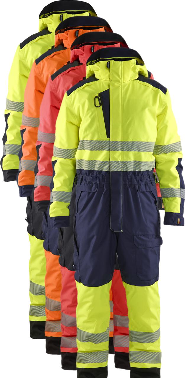 Blåkläder 6725 High Vis Vinter Kedeldragt / High Vis Vinter Kedeldragt - Xss - High Vis Gul/marineblå
