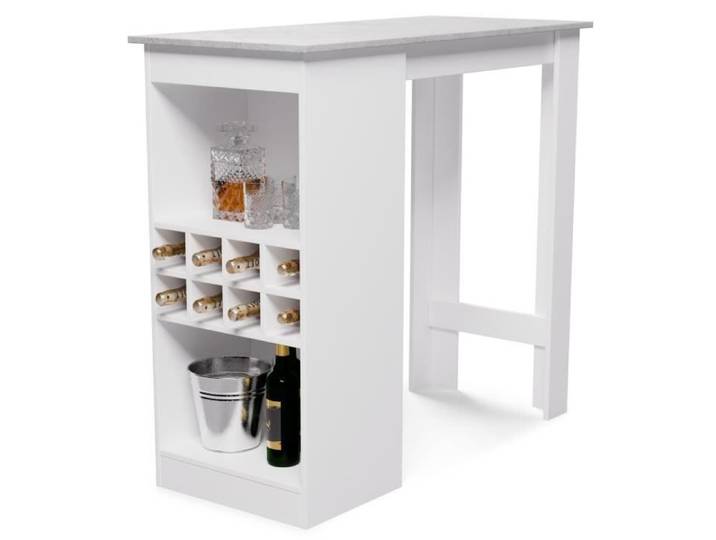 Table de bar - BLUMFELDT - Bellshill - Bois massif - 2 places - Design contemporain - 110x50x103 cm