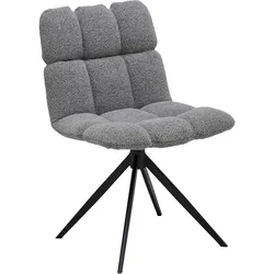 Stuhl Malu Grau Boucle drehbar Gepolstert