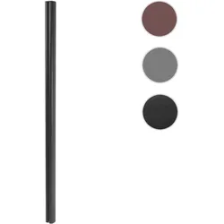 Alu-Pfosten Sarthe-WPC-Zaun, Pfeiler Pfahl, Stecksystem 1,86m ~ anthrazit