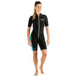 Cressi - Lido - Damen - 2mm - Shorty - Farbe: Schwarz/Aqua - Größe:...
