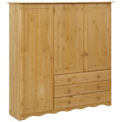 Wäscheschrank HOME AFFAIRE "Minik", beige (natur gebeizt, gewachst), B:140cm H:140cm T:35cm, Massivholz, Schränke, Mehrzweckschrank, aus schönem massivem Kiefernholz, in unterschiedlichen Farbvarianten