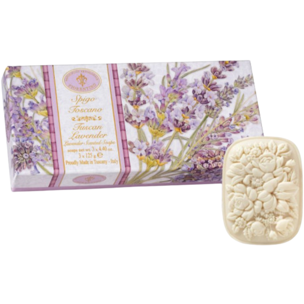 Saponificio Artigianale Fiorentino Jabón hidratante esculpido con lavanda de la Toscana