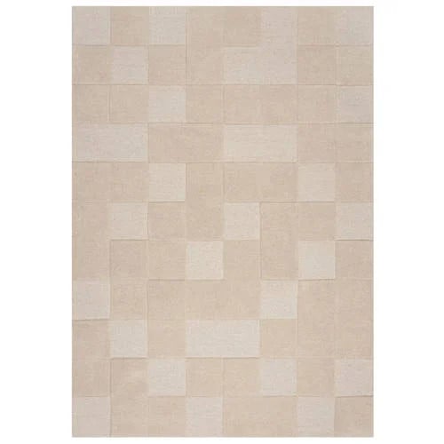 Flair Rugs Checkerboard Modern Vloerkleed van Wol, 290 x 200 cm