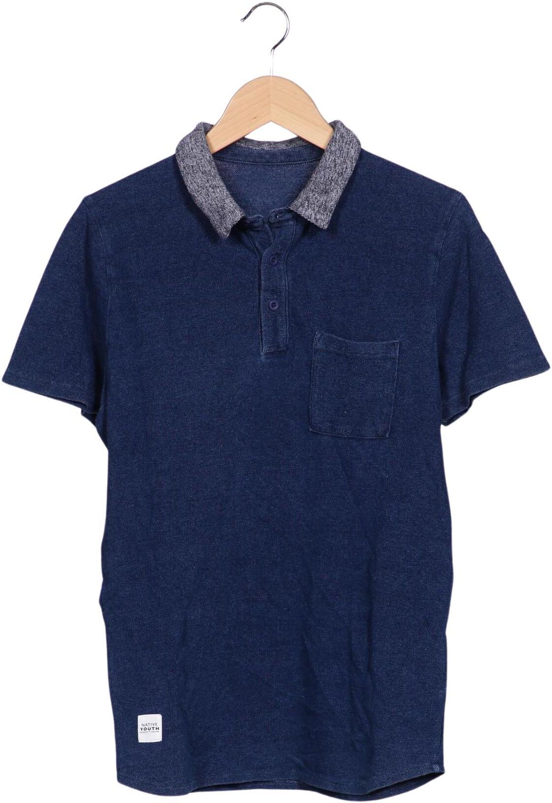 Native Youth Herren Poloshirt, Marineblau, Gr. S, Synthetik / Elasthan / Baumwolle - Second Hand