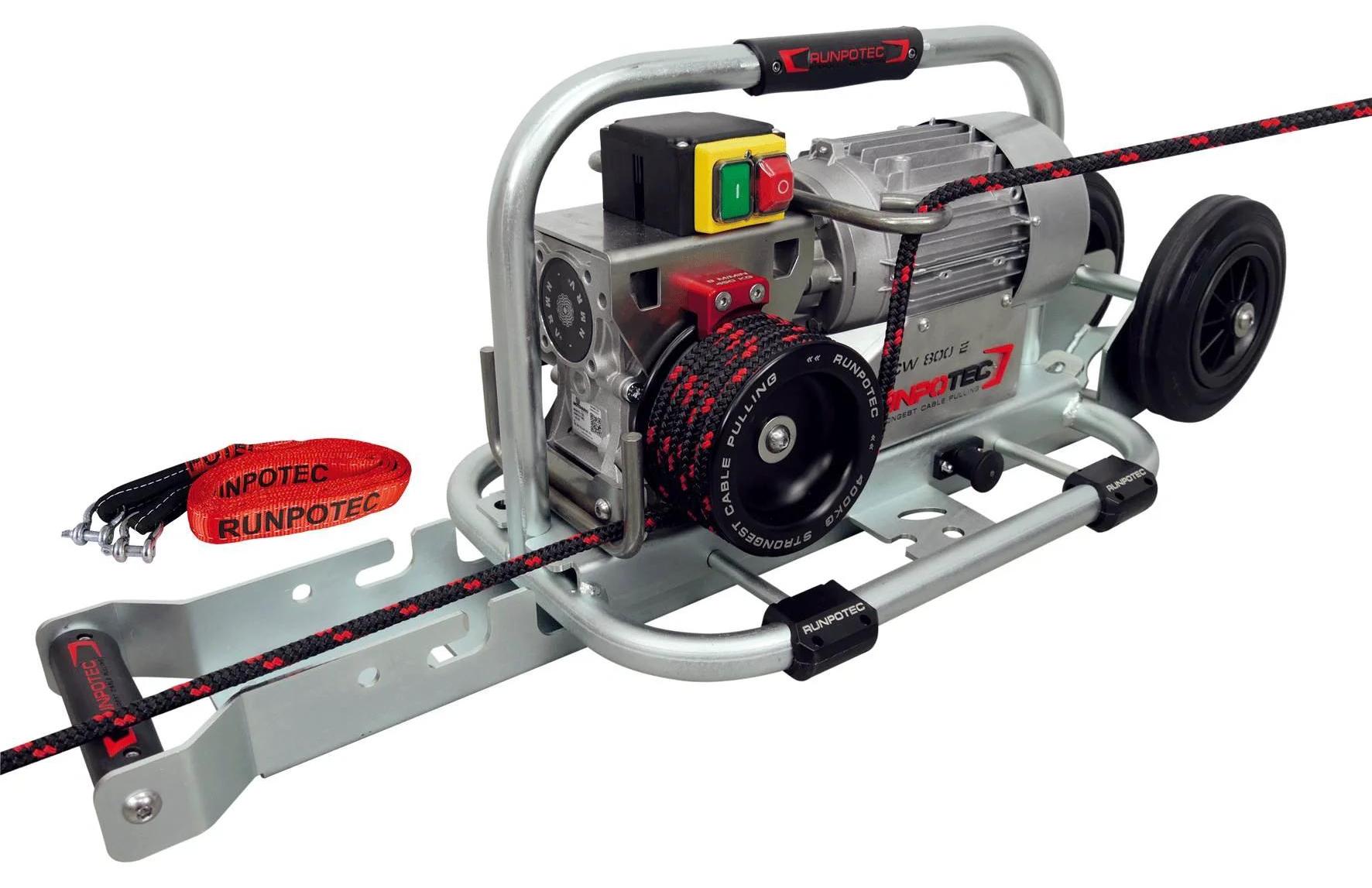 RUNPOTEC Spillwinde CW 800 E mit Trolley, 230V, 800kg Zugkraft, IP54, Stahl, 1 Stk.