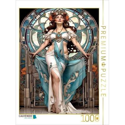 CALVENDO Puzzle Plakat im französischen Art Nouveau-Stil | 1000 Teile Lege-Größe 64x48cm Foto-Puzzle für glückliche Stunden