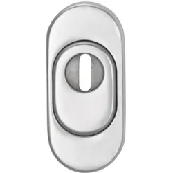 EDI, Türgriff + Türgarnitur, Schlüsselrosette 0815/0000 Aluminium F1 Schildstärke 14,5 mm PZ oval (Türgriff)
