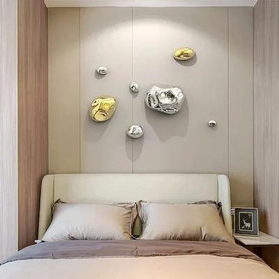 Inspired Finds Luxury 3D Golden Stone Wall Hanging Decor For Modern Interiors set D (7pcs)