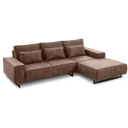 filippo Ecksofa Antwerp Mikrofaser Braun 284 cm