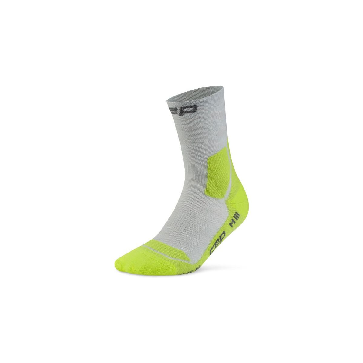 CEP Hiking Light Cushion Socks, Mid Cut, Women grey/acid lime (989) II WP7CLS2