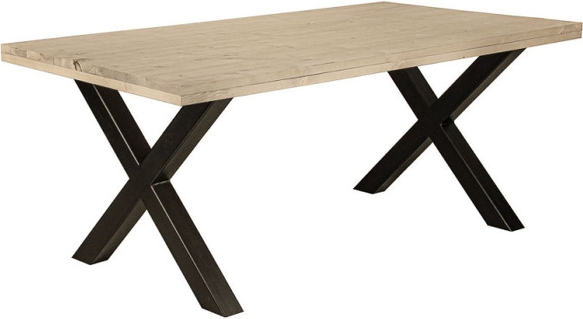 Wibema Meubelen Industriële Eettafel Texas - Rechthoekig - B/D/H: 180 x 100 x 75 cm