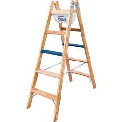 ILLER-LEITER Holz Stufen Stehleiter 2105-7