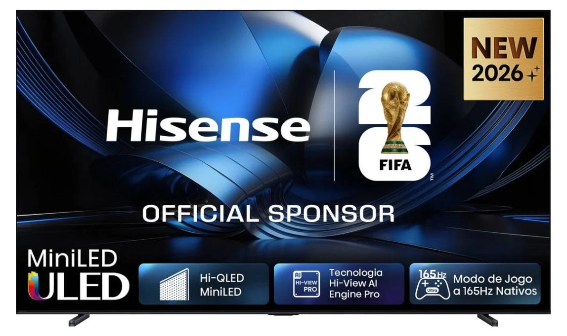 Hisense 100U7SE, 2,54 m (100"), 3840 x 2160 Pixel, ULED, Smart-TV, WLAN, Schwarz, Grau