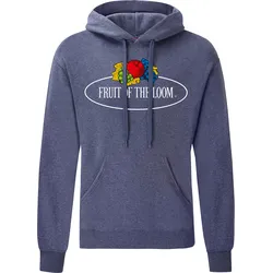 Fruit of the Loom Fruit of the Loom Kapuzenpullover mit großem Vintage-Logo, vintage navy meliert - Vintage-Logo groß, L