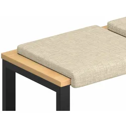 vidaXL Bankkissen 4 Stk. Stoff Creme Tiefe 35 cm